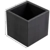 Donica Betonique na kółkach recykling czarny 30x30xh30 cm