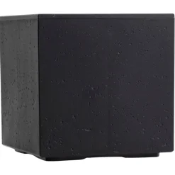 Donica Betonique na kółkach recykling czarny 30x30xh30 cm