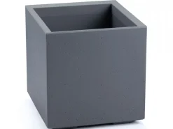 Donica Betonique na kółkach recykling beton szary 40x40xh40 cm