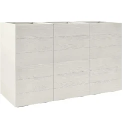 Donica Betonique na kółkach deska recykling kremowy 90x30xh60 cm