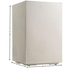 Donica Betonique na kółkach beton recykling beż H60x40 cm