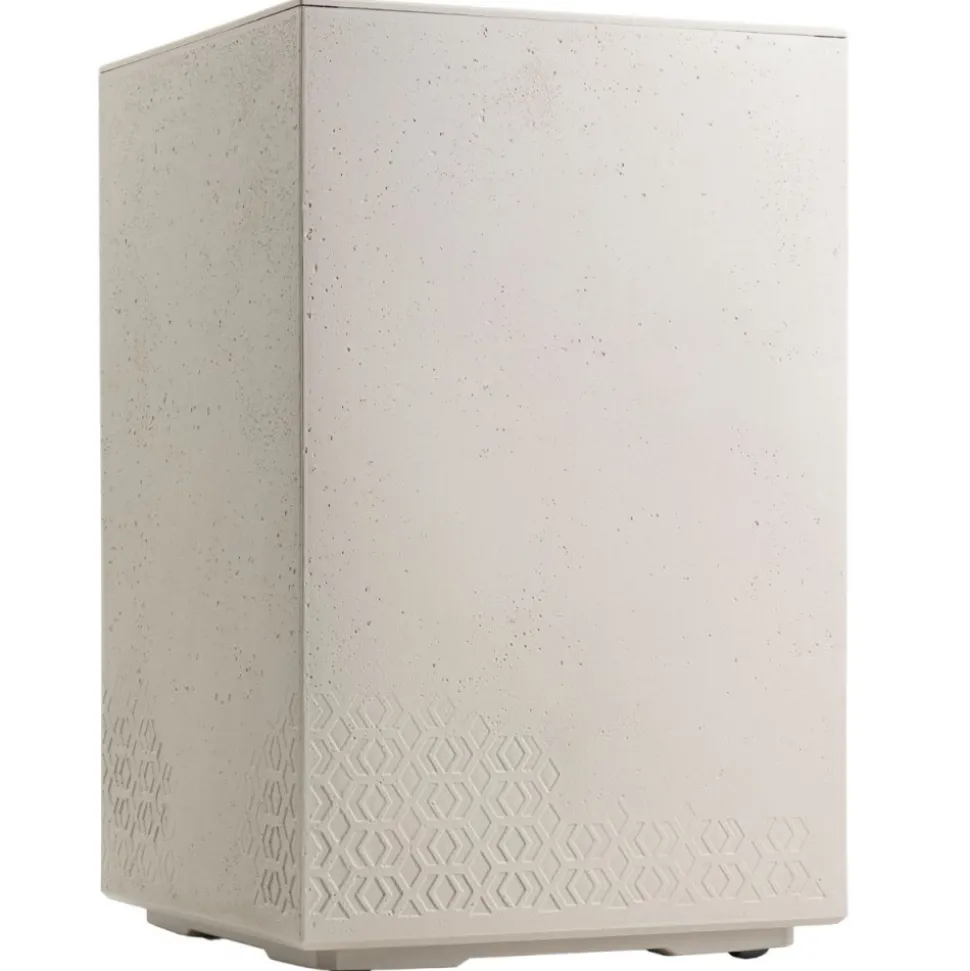 Donica Betonique na kółkach beton recykling beż H60x40 cm