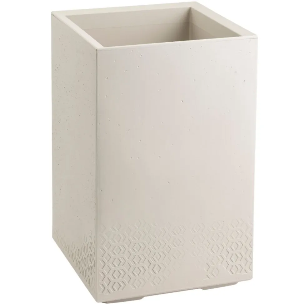 Donica Betonique na kółkach beton recykling beż H60x40 cm