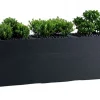 Donica Betonique na kółkach deska recykling antracyt 90x30xh30 cm