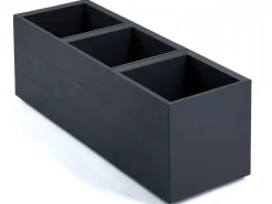Donica Betonique na kółkach deska recykling antracyt 90x30xh30 cm