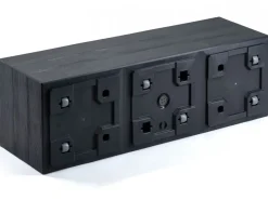 Donica Betonique na kółkach deska recykling antracyt 90x30xh30 cm