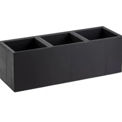 Donica Betonique na kółkach recykling czarny 90x30xh30 cm