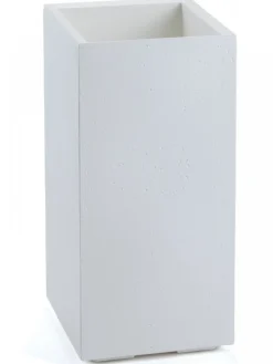 Donica Betonique na kółkach recykling beton kremowy 30x30xh60 cm