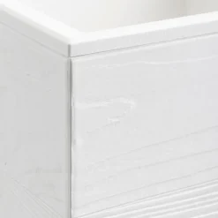 Donica Betonique na kółkach deska recykling kremowy 90x30xh30 cm
