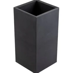 Donica Betonique na kółkach recykling czarny 30x30xh60 cm