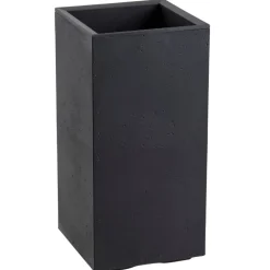 Donica Betonique na kółkach recykling czarny 30x30xh60 cm