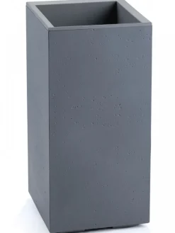 Donica Betonique na kółkach recykling beton szary 30x30xh60 cm