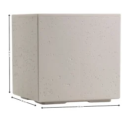Donica Betonique na kółkach beton recykling beż 30x30xh30 cm
