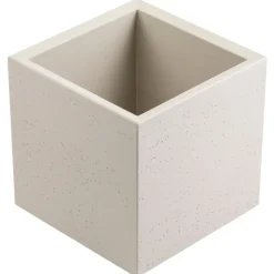 Donica Betonique na kółkach beton recykling beż 30x30xh30 cm