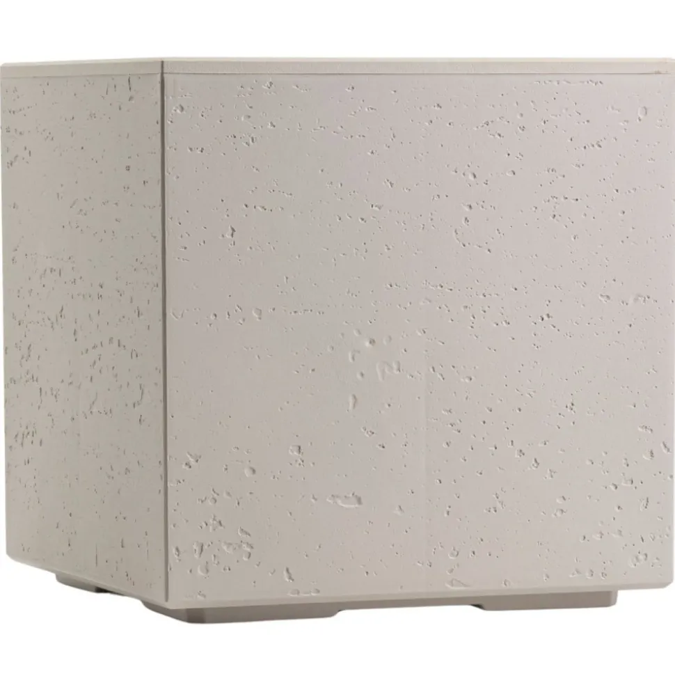 Donica Betonique na kółkach beton recykling beż 30x30xh30 cm