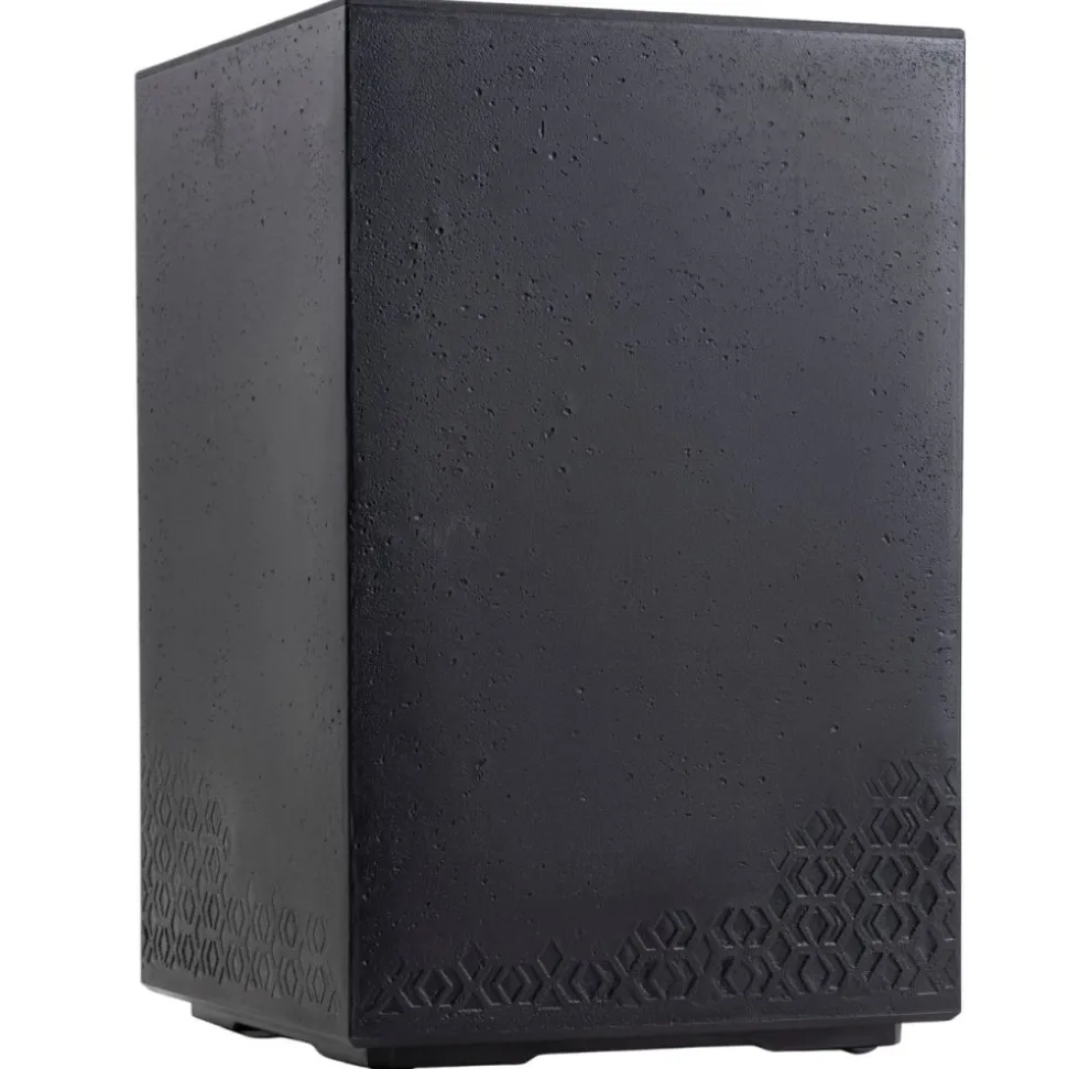 Donica Betonique na kółkach recykling czarny H60x40 cm