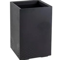 Donica Betonique na kółkach recykling czarny H60x40 cm