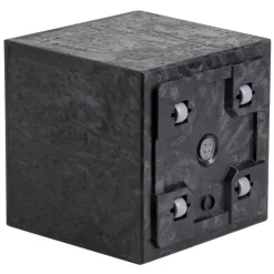 Donica Betonique na kółkach czarny beton 30x30xh30 cm