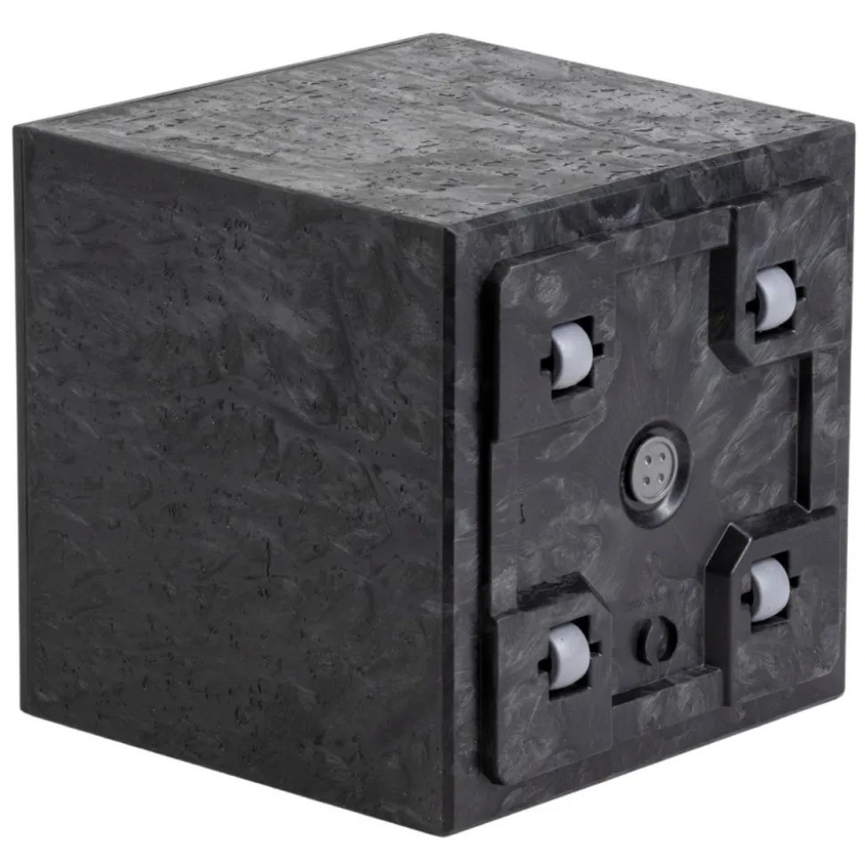 Donica Betonique na kółkach czarny beton 30x30xh30 cm