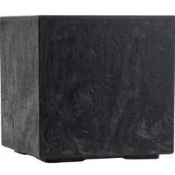 Donica Betonique na kółkach czarny beton 30x30xh30 cm