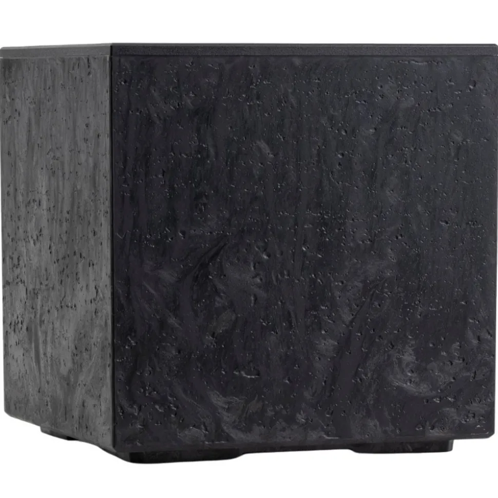 Donica Betonique na kółkach czarny beton 30x30xh30 cm
