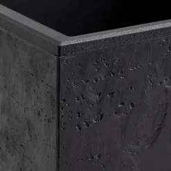 Donica Betonique na kółkach czarny beton 30x30xh30 cm