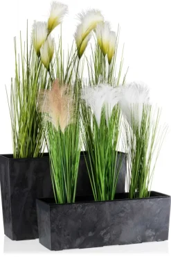 Donica Bloom Czarny Beton h36x56cm