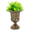 Donica dekoracyjna z metalu w stylu vintage h23,8 cm