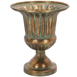 Donica dekoracyjna z metalu w stylu vintage h23,8 cm