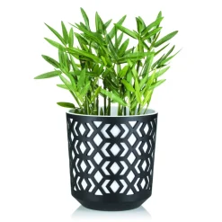 Donica Etnic biało-czarna 25xh27 cm