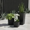 Donica Flore Czarny Beton h30,5x29,5x29,5 cm