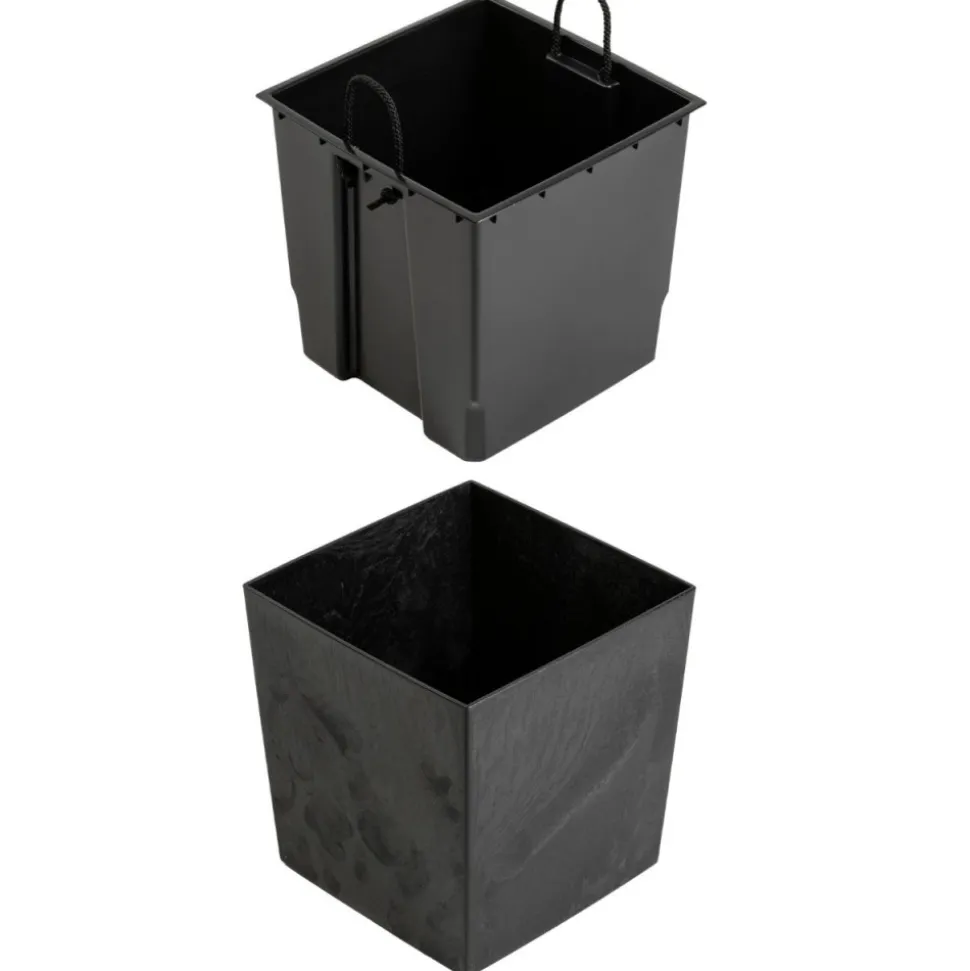 Donica Flore Czarny Beton h30,5x29,5x29,5 cm
