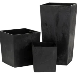 Donica Flore Czarny Beton h41x39,5x39,5 cm