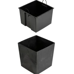Donica Flore Czarny Beton h41x39,5x39,5 cm