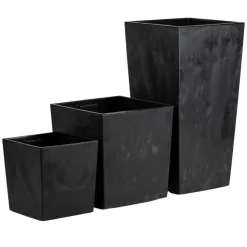 Donica Flore Czarny Beton h41x39,5x39,5 cm