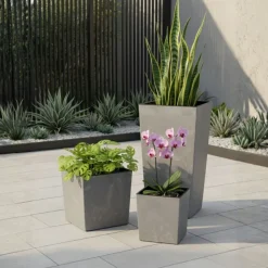 Donica Flore Szary Beton h41x39,5x39,5 cm