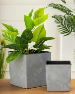 Donica Flore Szary Beton h19x19 cm