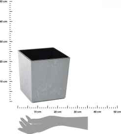 Donica Flore Szary Beton h19x19 cm