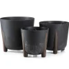 Donica Moss recykling czarny beton 26xh25 cm