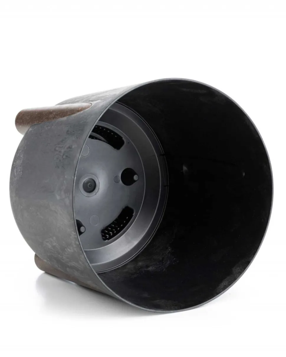 Donica Moss recykling czarny beton 26xh25 cm