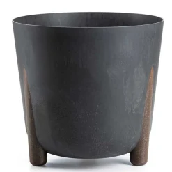 Donica Moss recykling czarny beton 34xh32cm