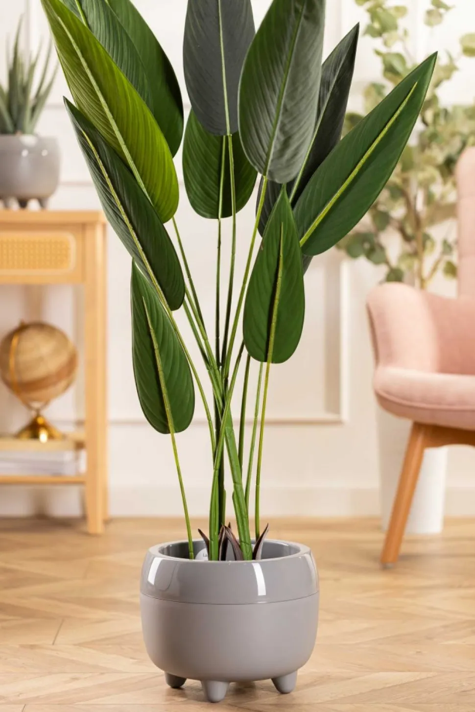 Donica na nóżkach botanica szara 30xh24 cm