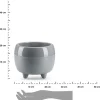 Donica na nóżkach botanica szara 23xh18 cm