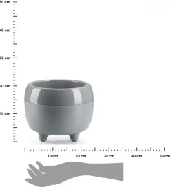 Donica na nóżkach botanica szara 23xh18 cm