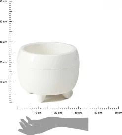 Donica na nóżkach botanica kremowa 30xh24 cm