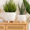 Donica na nóżkach botanica kremowa 23xh18 cm