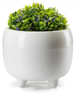 Donica na nóżkach botanica kremowa 23xh18 cm
