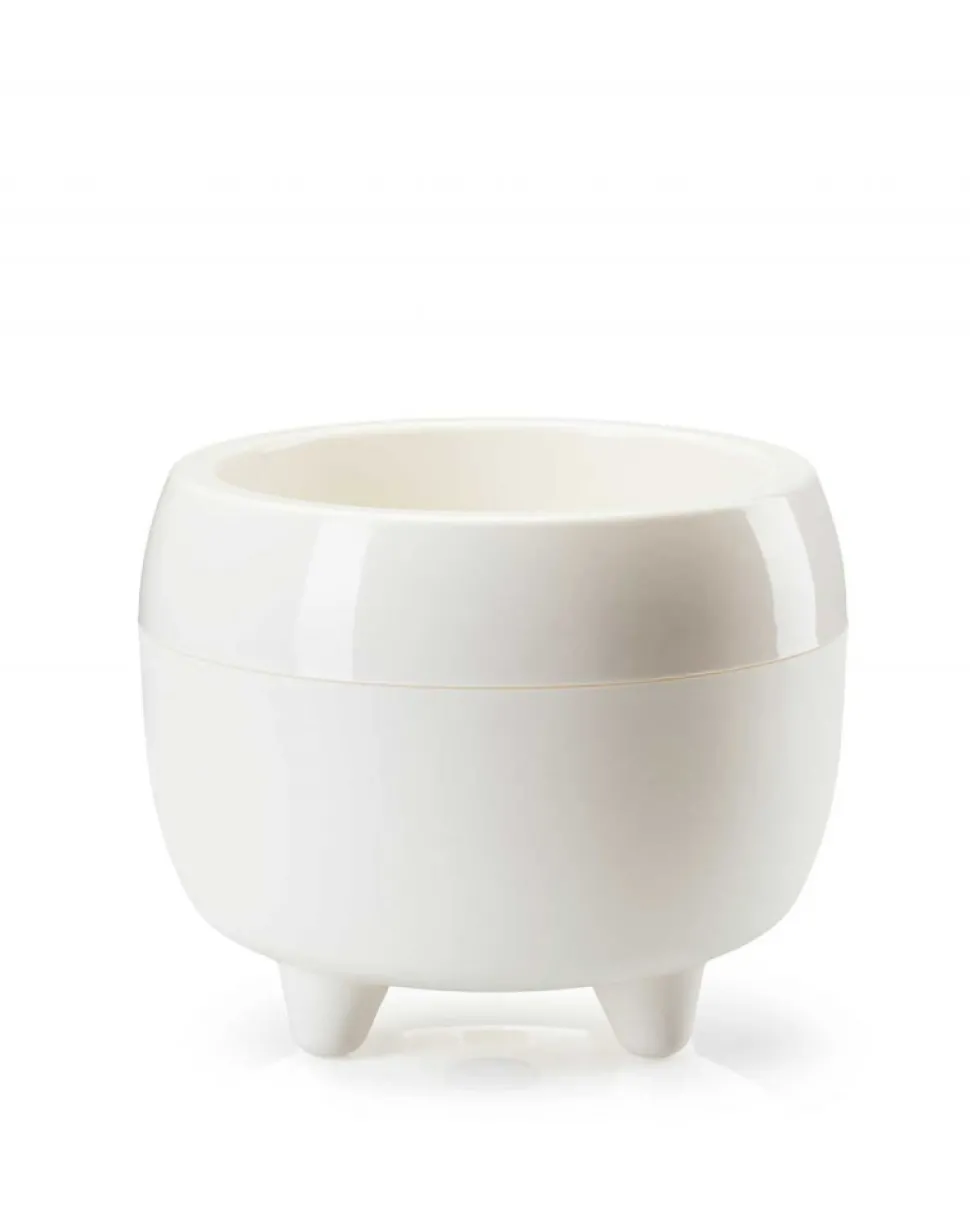 Donica na nóżkach botanica kremowa 23xh18 cm