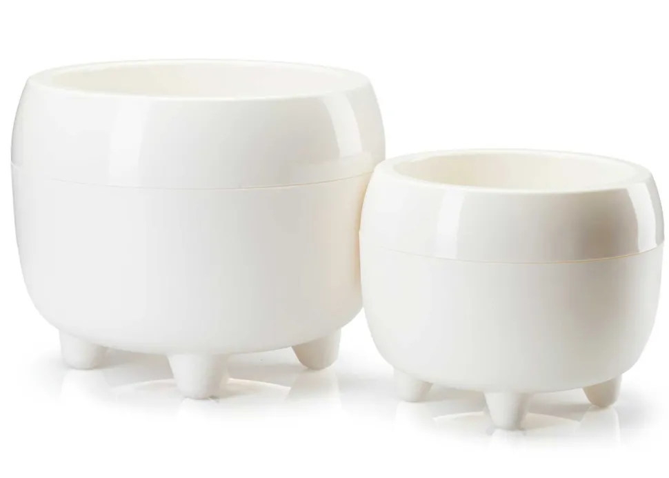 Donica na nóżkach botanica kremowa 23xh18 cm