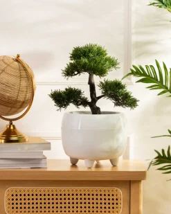 Donica na nóżkach botanica kremowa 23xh18 cm